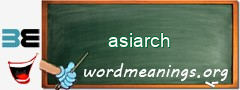WordMeaning blackboard for asiarch